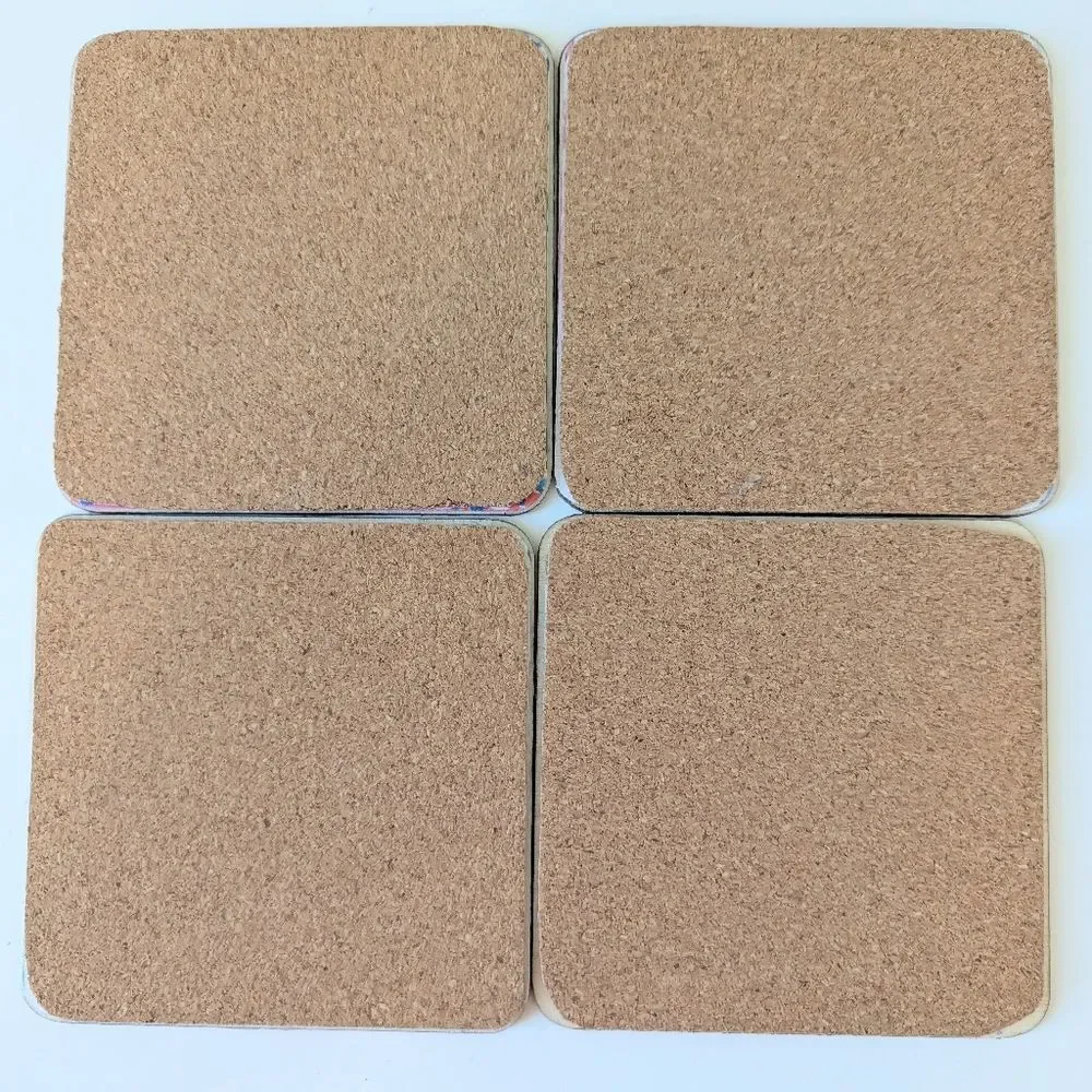 Set Of 4 Handmade Coasters Preppy Coastal Cottage Beachy Entertaining Hostess